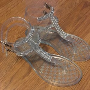 Sparkly jelly sandals!